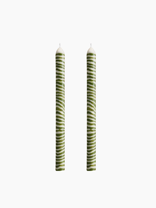 Hedgerow Green Dinner Candles Set of 2