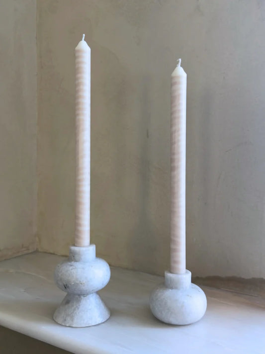Pavlova Cream Dinner Candles Set of 2