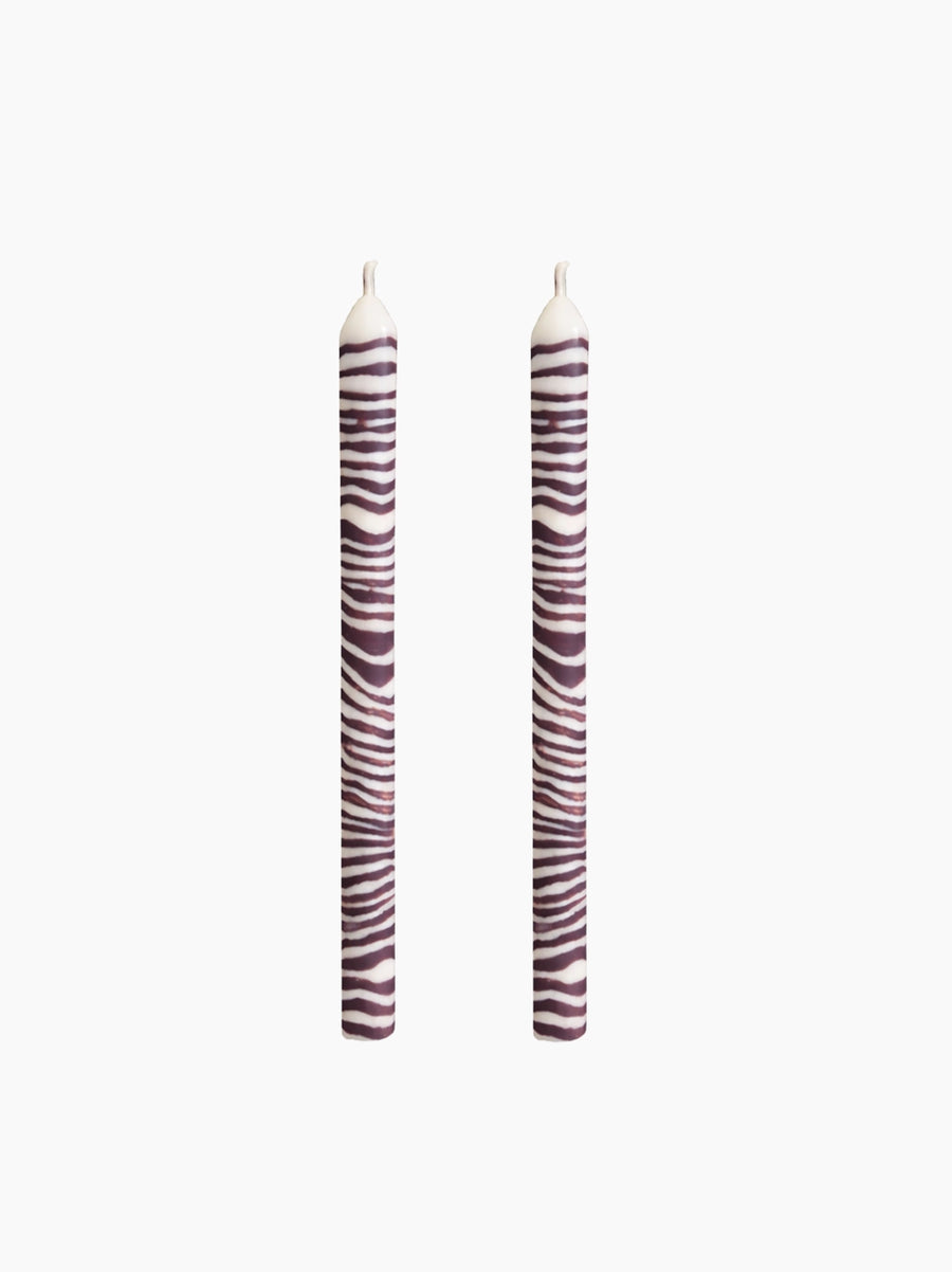 Walnut Brown Dinner Candles Set of 2