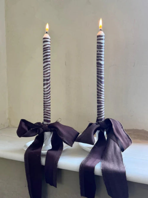 Walnut Brown Dinner Candles Set of 2