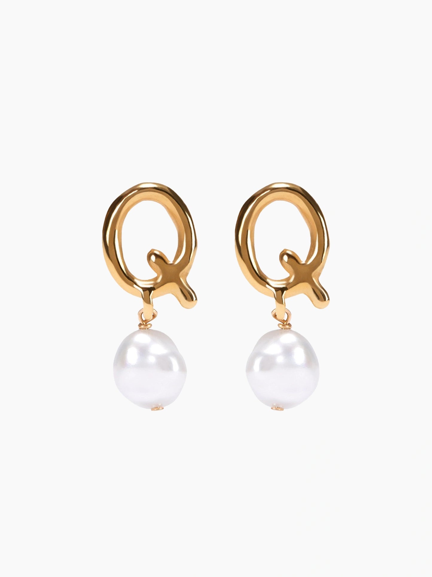 Pearl Letter Earrings