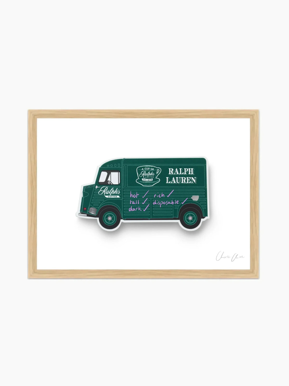 Coffee Card at Ralph's i Framed Art Print