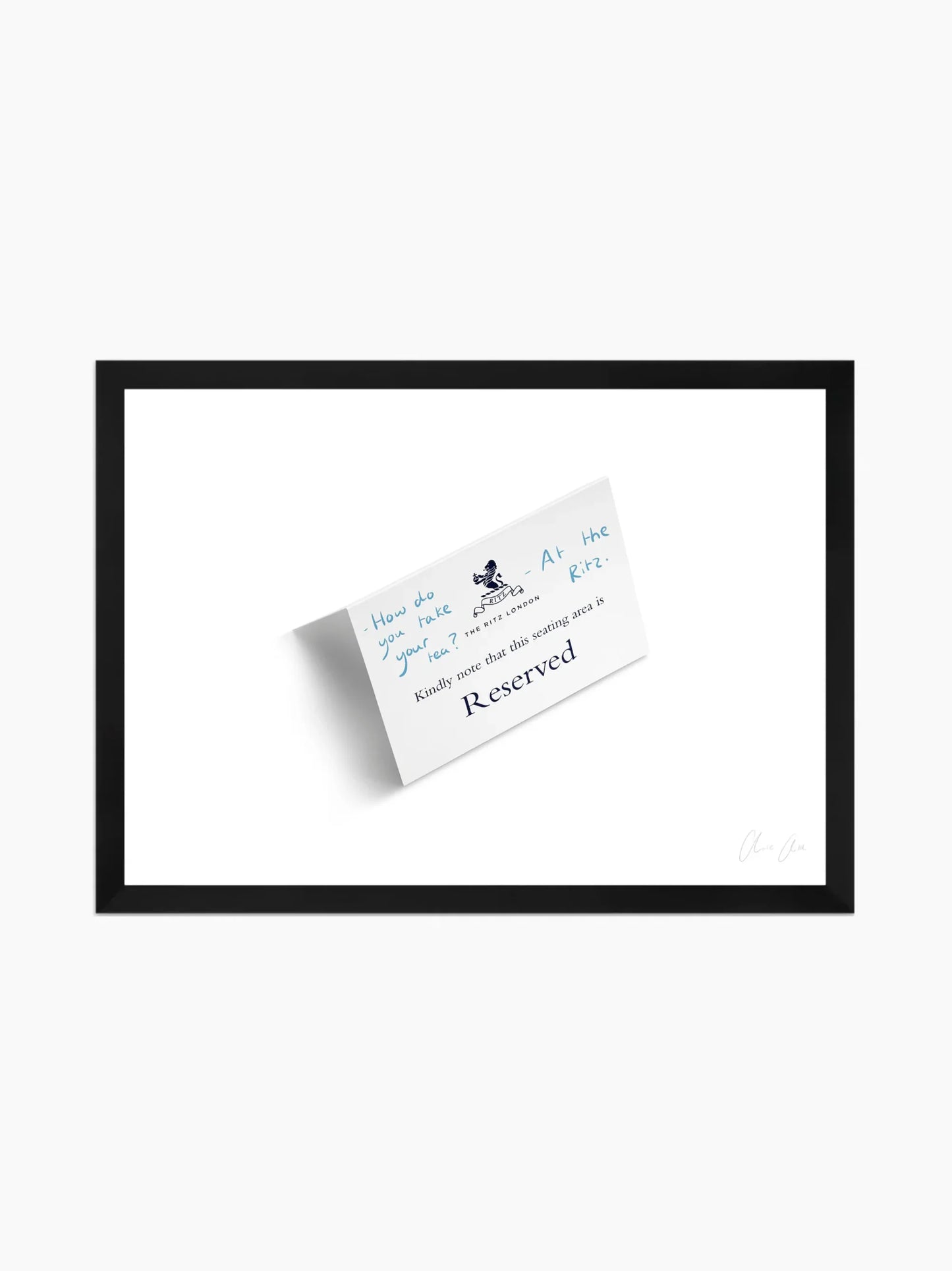 Card at The Ritz ii Framed Art Print