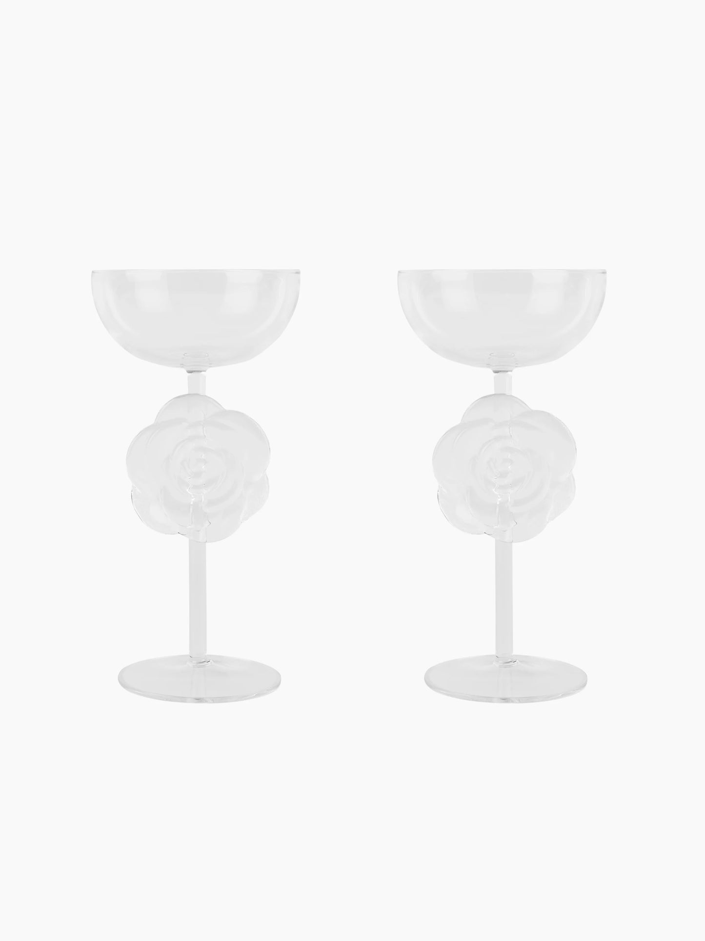 Clear Rose Cocktail Glass