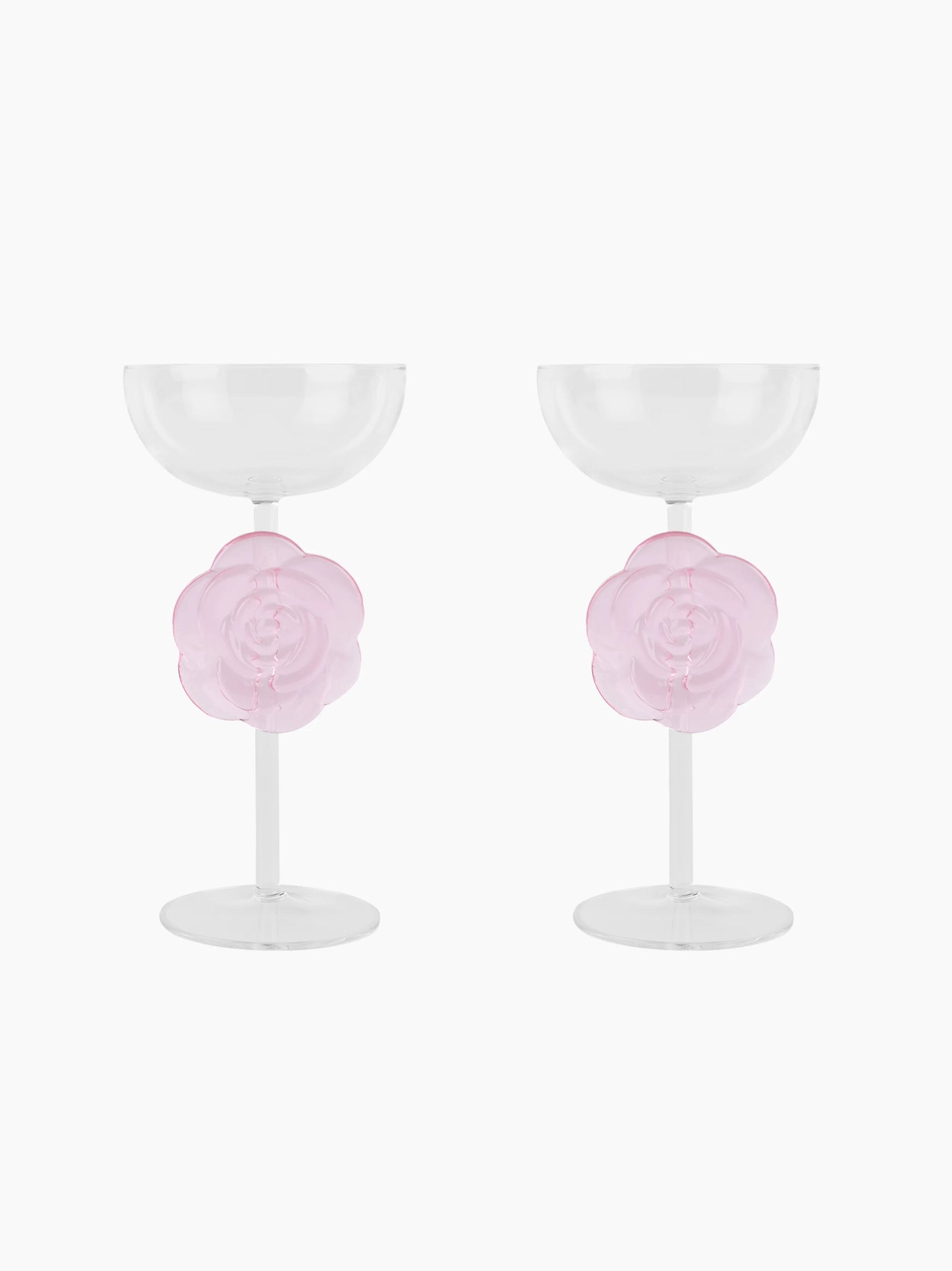 Pink Rose Cocktail Glass
