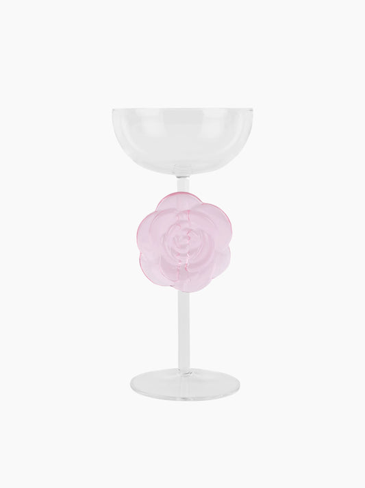 Pink Rose Cocktail Glass