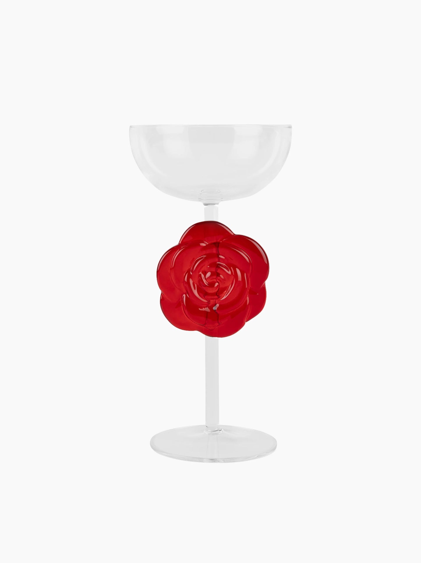 Red Rose Cocktail Glass
