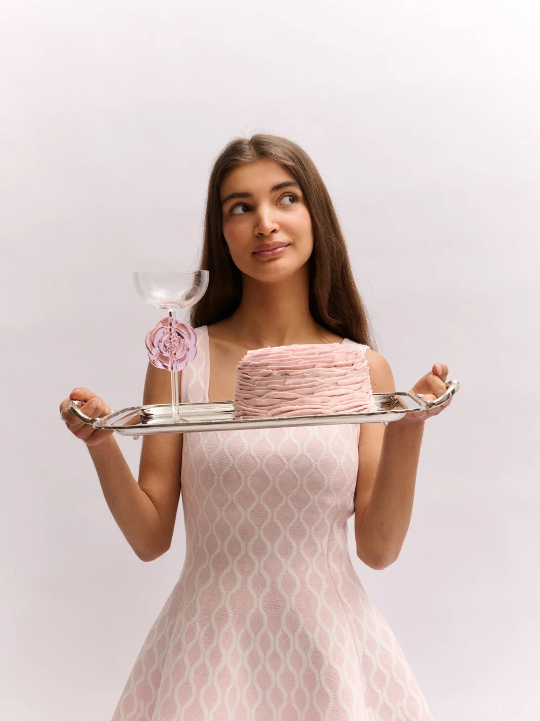 Pink Rose Cocktail Glass