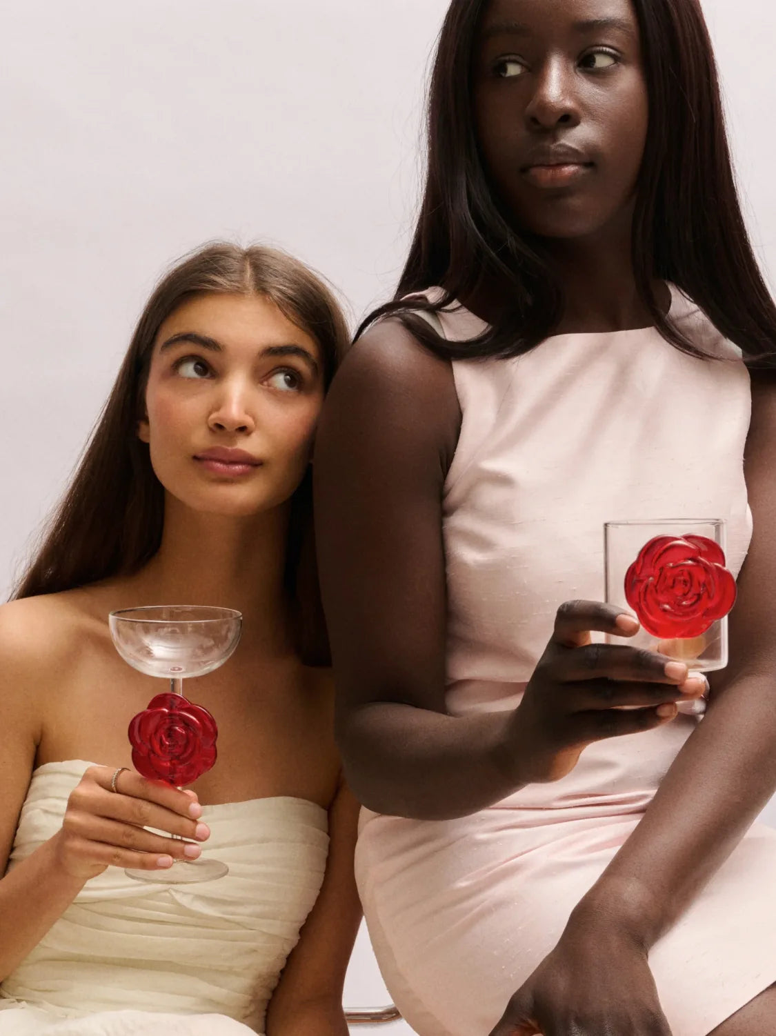 Red Rose Cocktail Glass