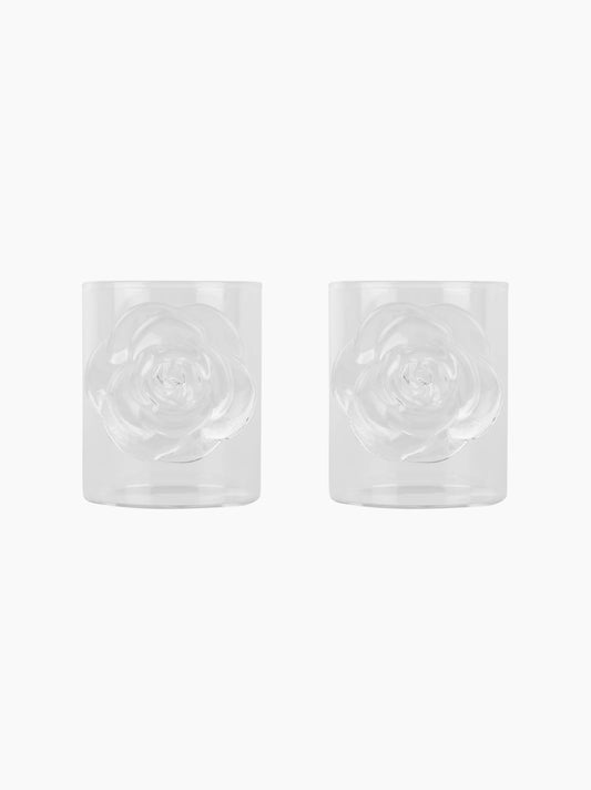 Clear Rose Tumbler