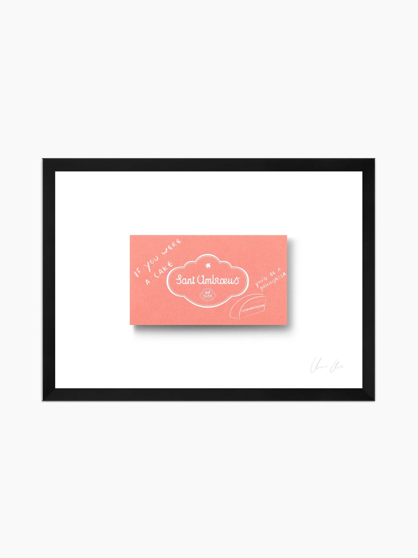 Card at Sant Ambroeus ii Framed Art Print