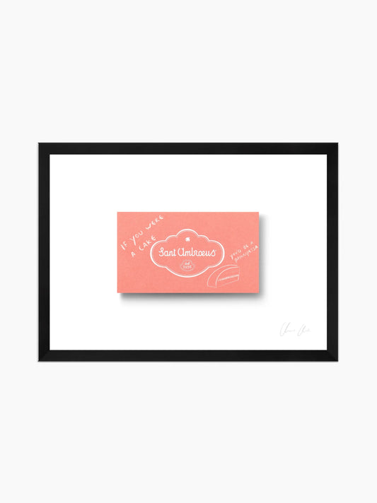 Card at Sant Ambroeus ii Framed Art Print