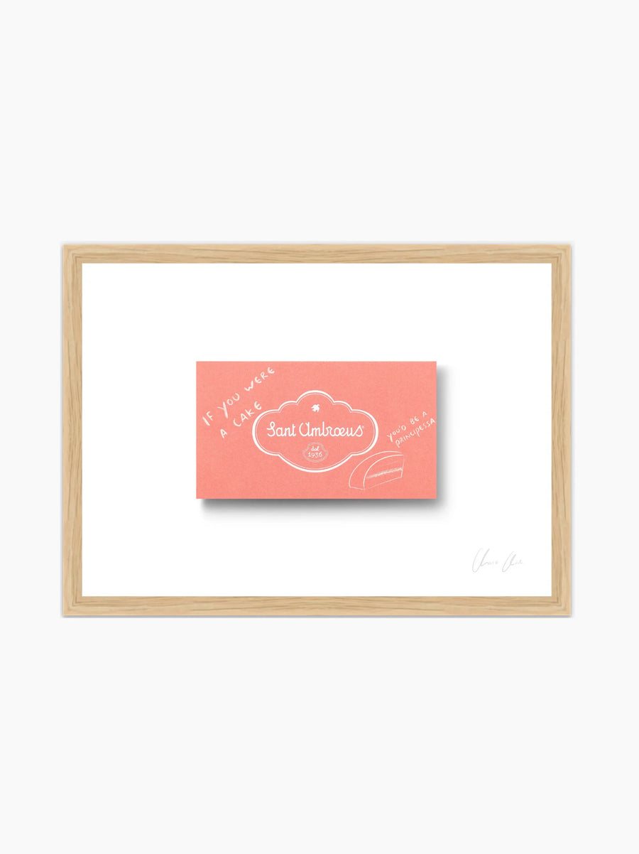 Card at Sant Ambroeus ii Framed Art Print