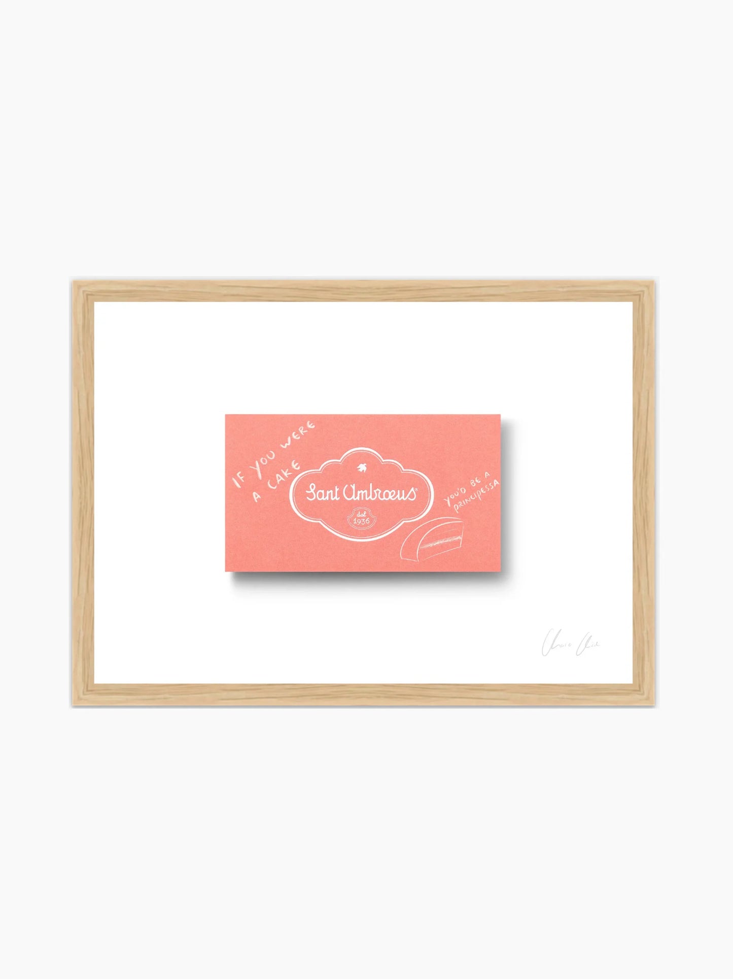 Card at Sant Ambroeus ii Framed Art Print