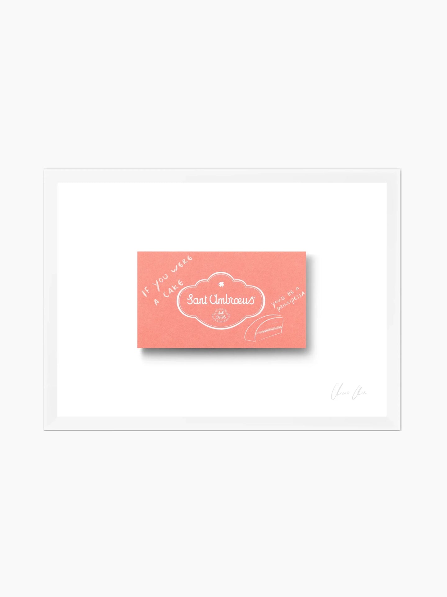 Card at Sant Ambroeus ii Framed Art Print