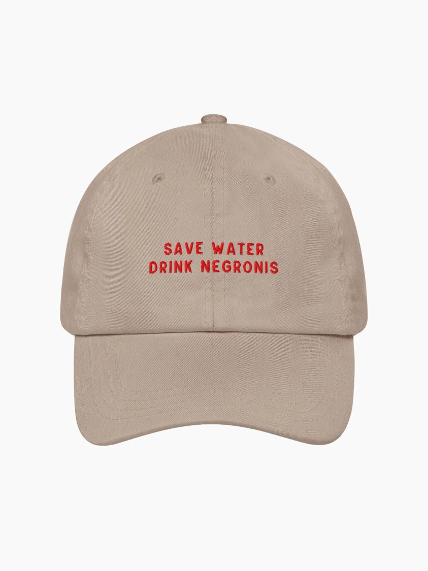 Save Water Drink Negronis Cap