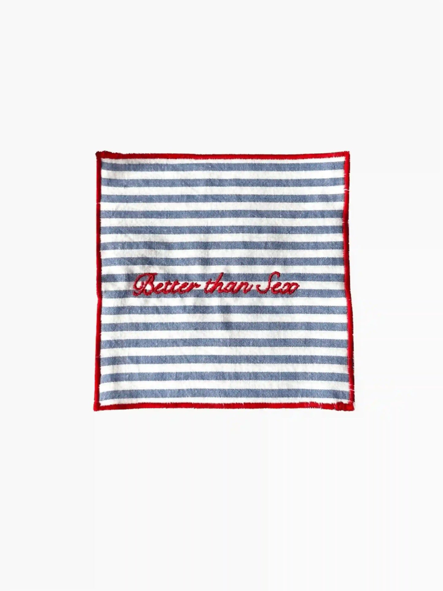 Striped Embroidered Cocktail Napkins The Go To