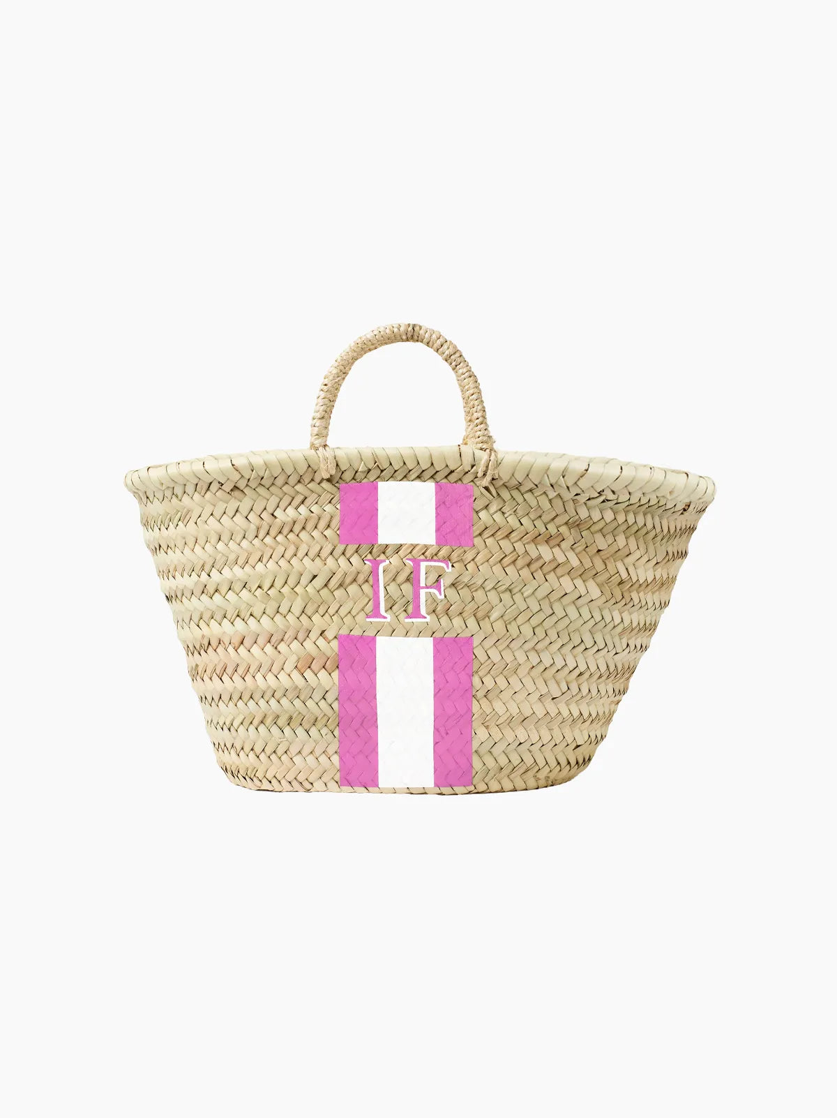 Striped Mini Basket Bag