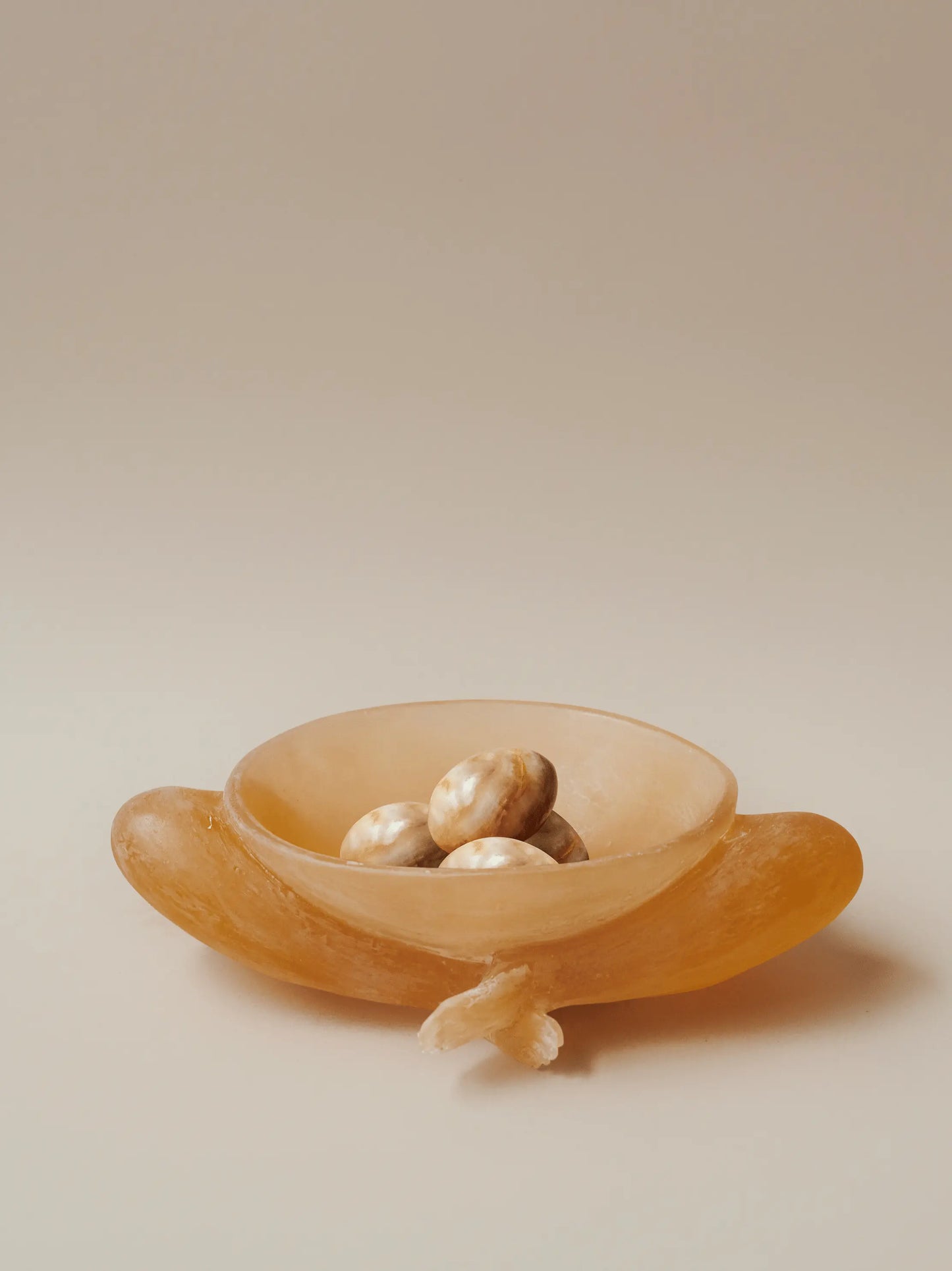 Amber Resin Decorative Bowl