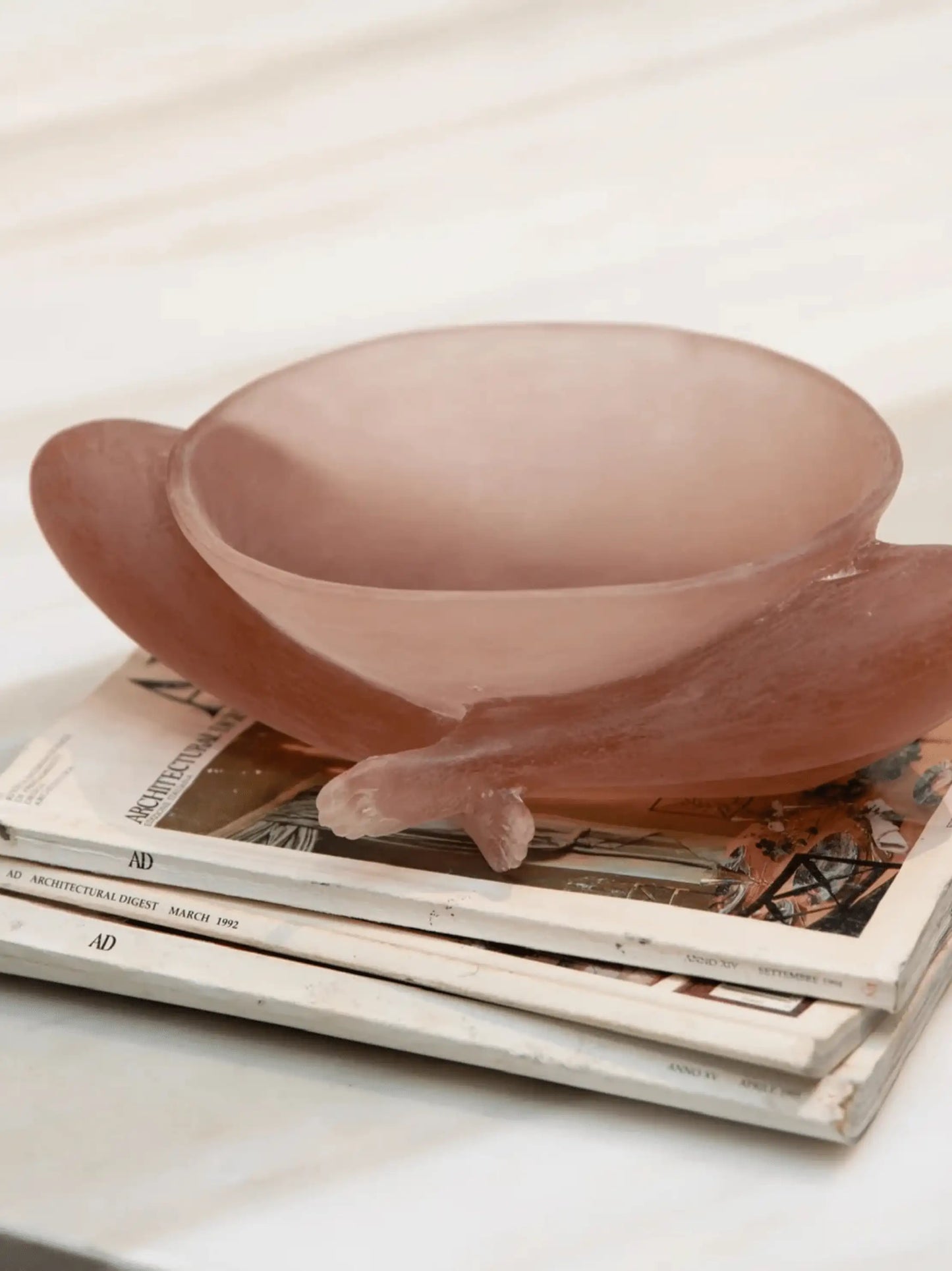 Pink Resin Decorative Bowl