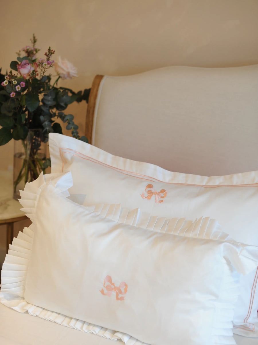 Arabella Oxford Bow Pillowcase Set