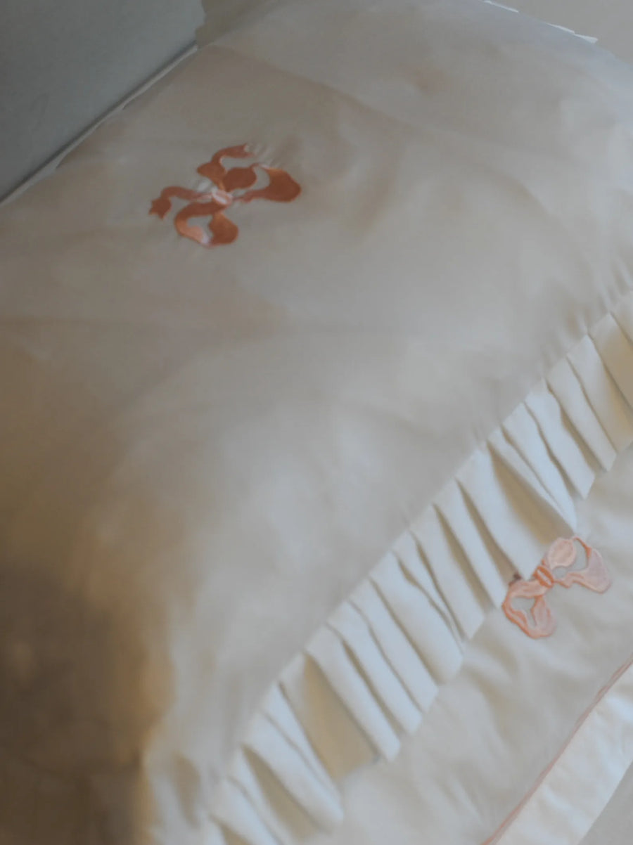 Arabella Ruffle Bow Pillowcase Set