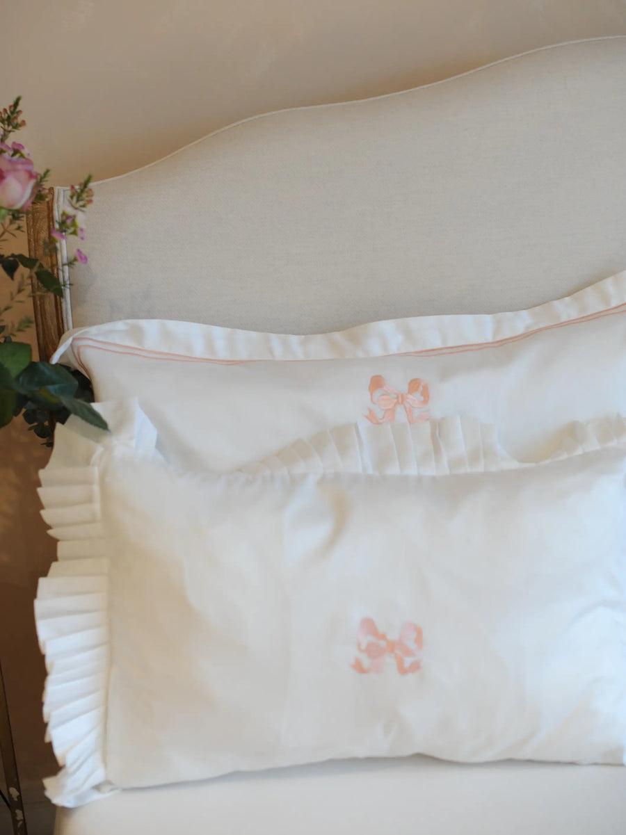 Arabella Ruffle Bow Pillowcase Set
