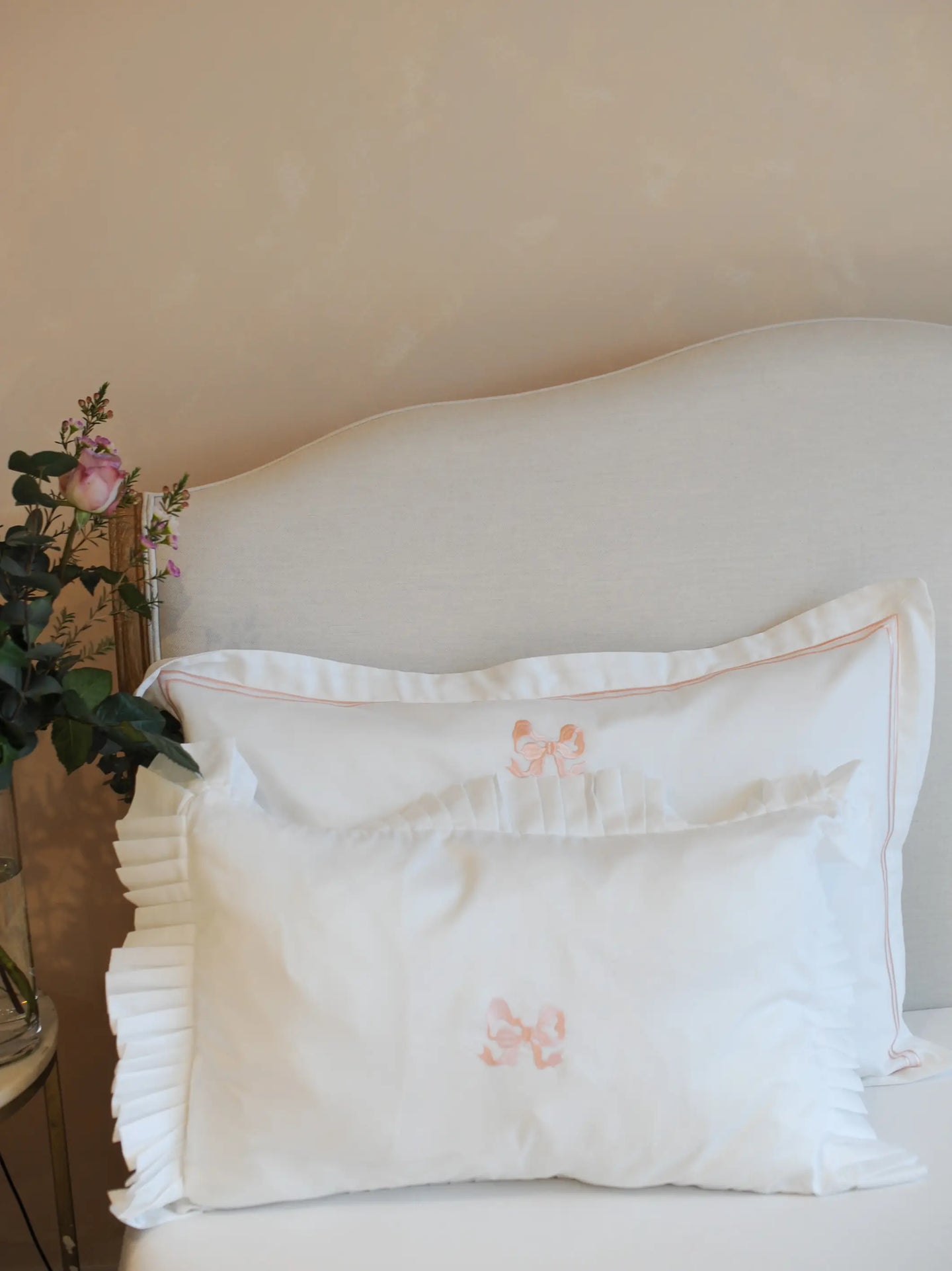 Arabella Oxford Bow Pillowcase Set