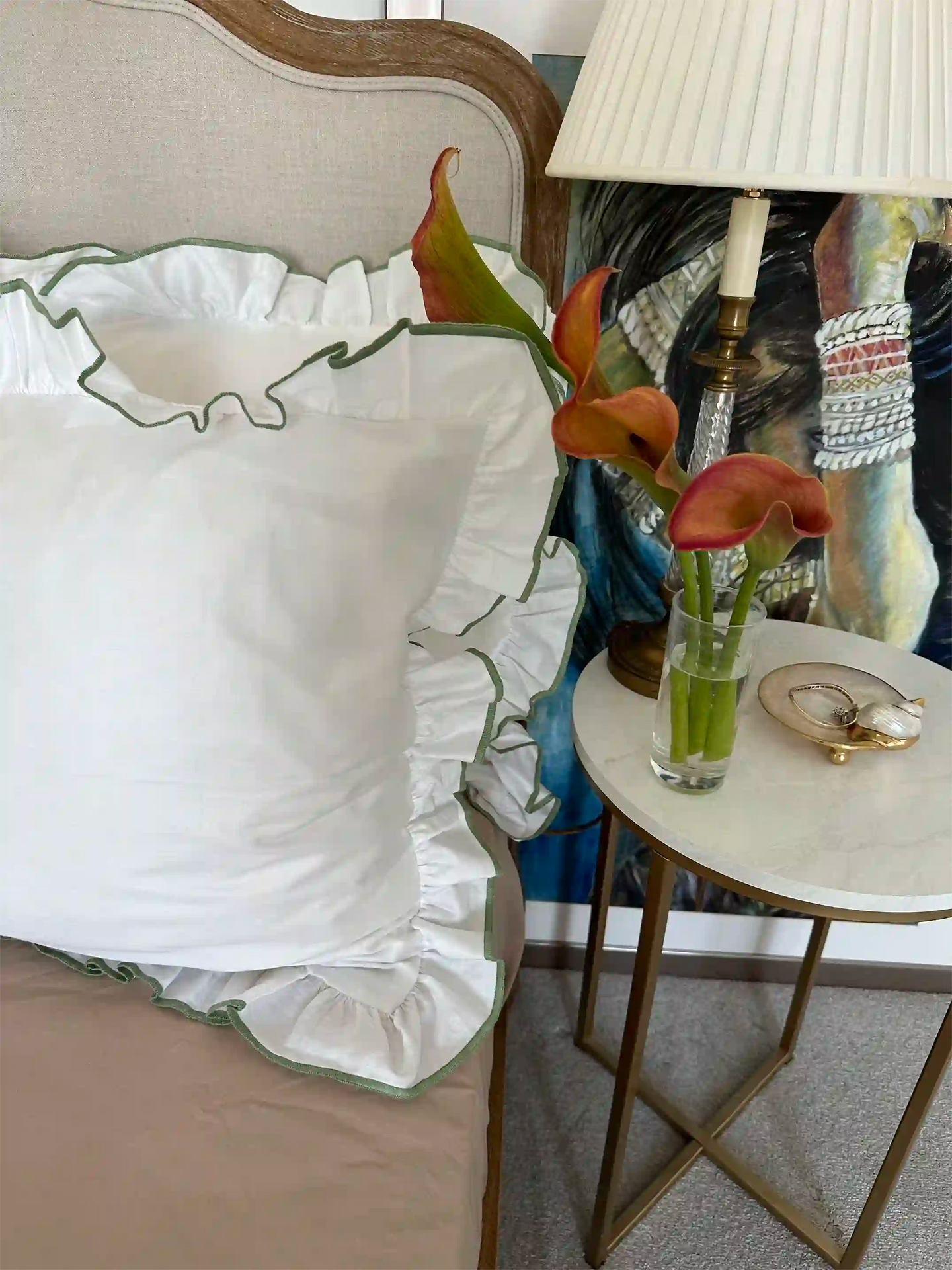 Personalised Green Provence Bed Set
