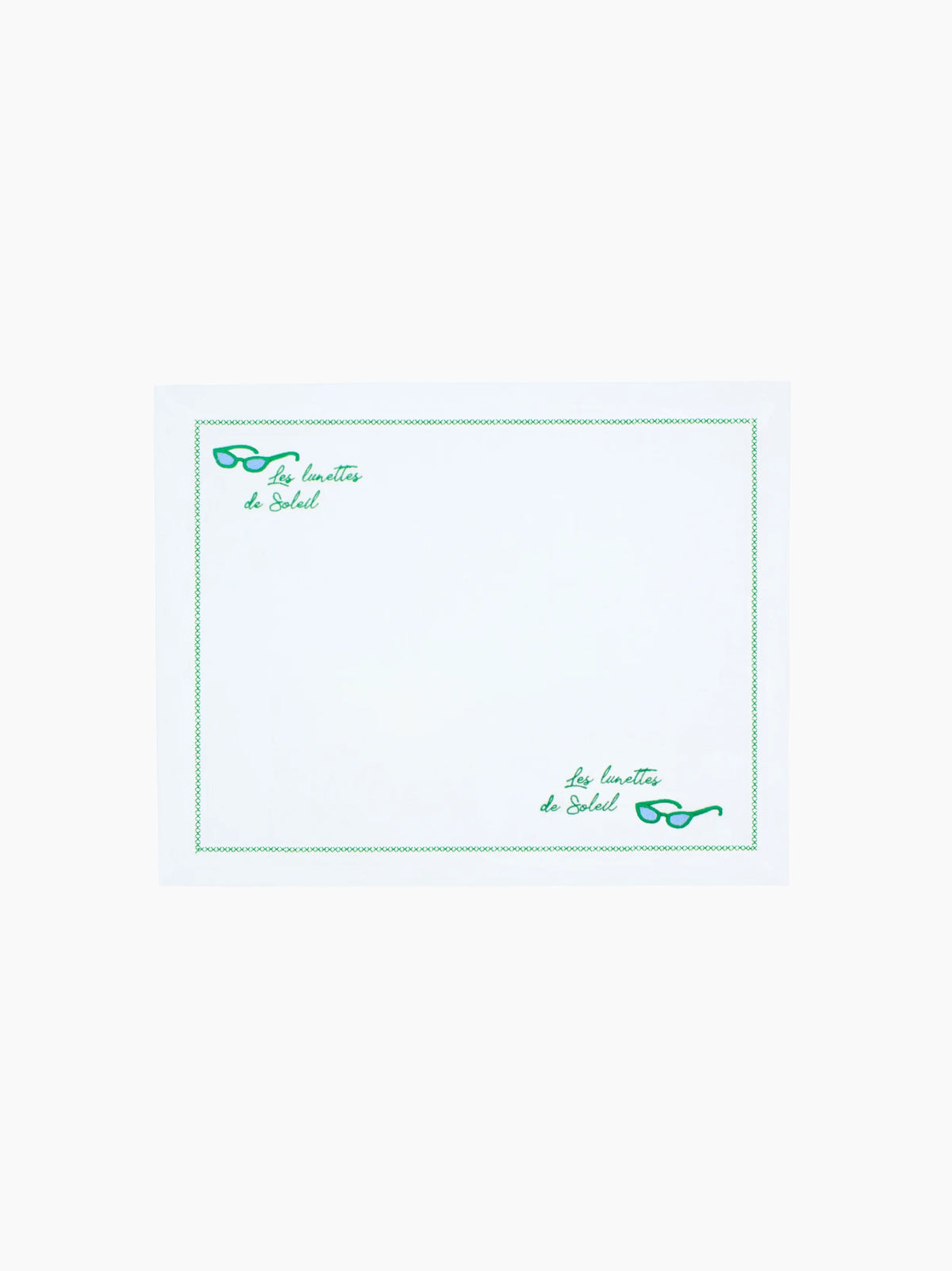 Les Lunettes De Soleil Sunglasses Linen Placemat