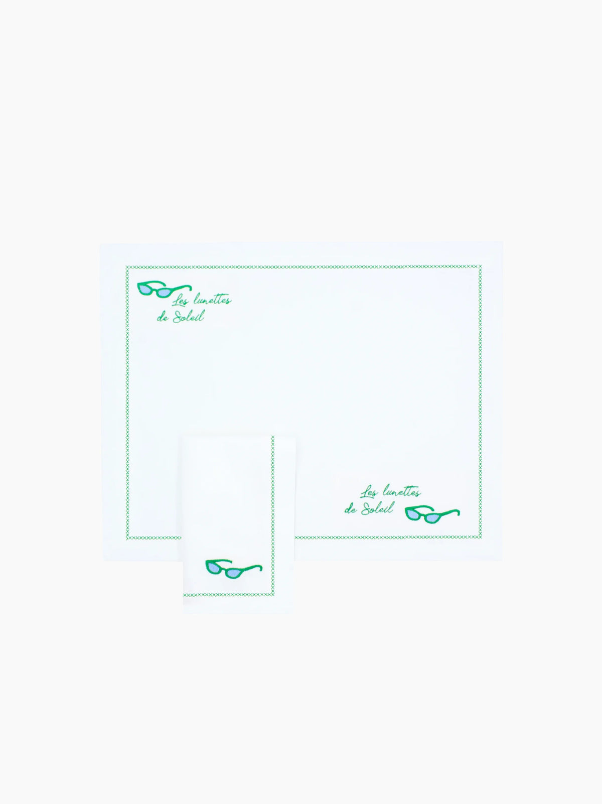 Les Lunettes De Soleil Sunglasses Linen Placemat