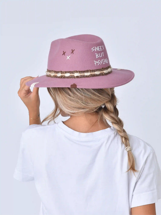 Pink Sweet But Psycho Wool Hat