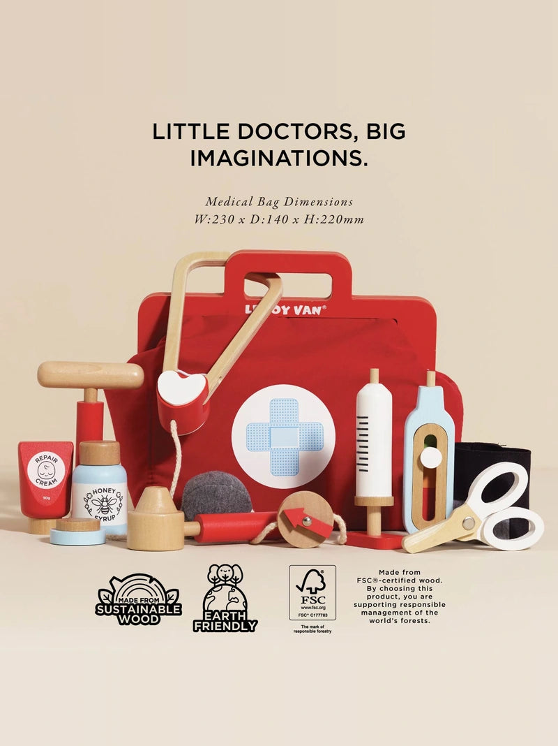 Vintage Doctor Role Play Kit for Kids