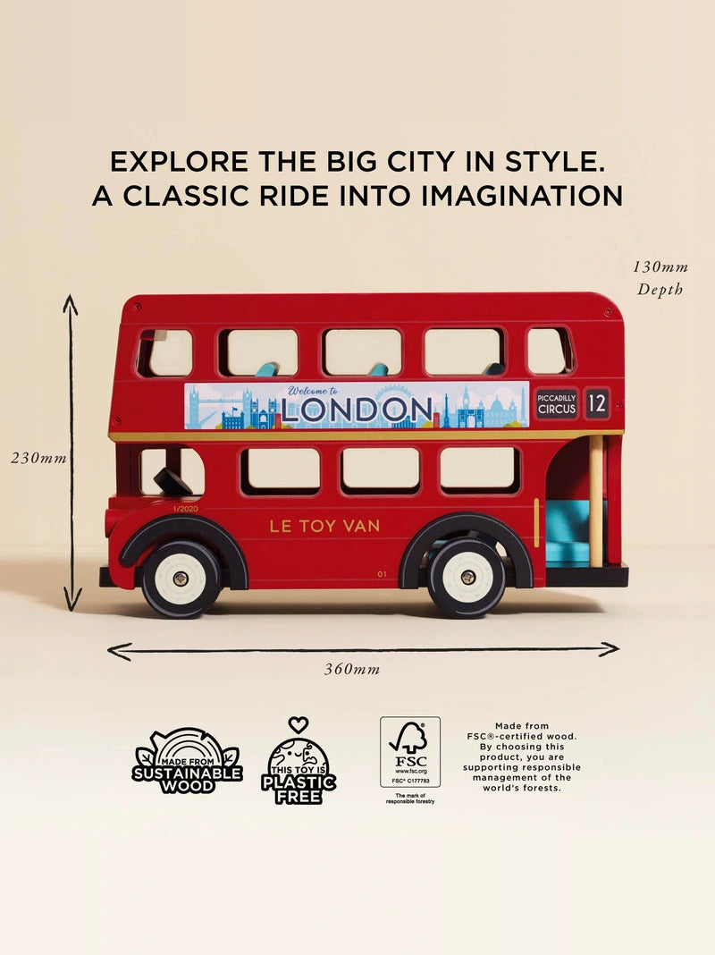 Wooden Toy London Bus