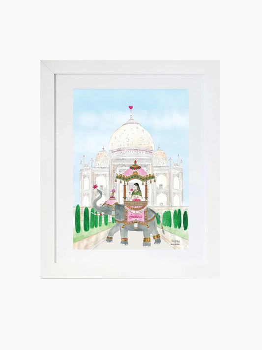 Personalised Taj Mahal Kids Art Print