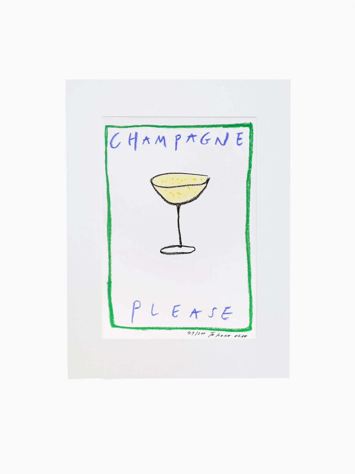 Champagne Please Art Print