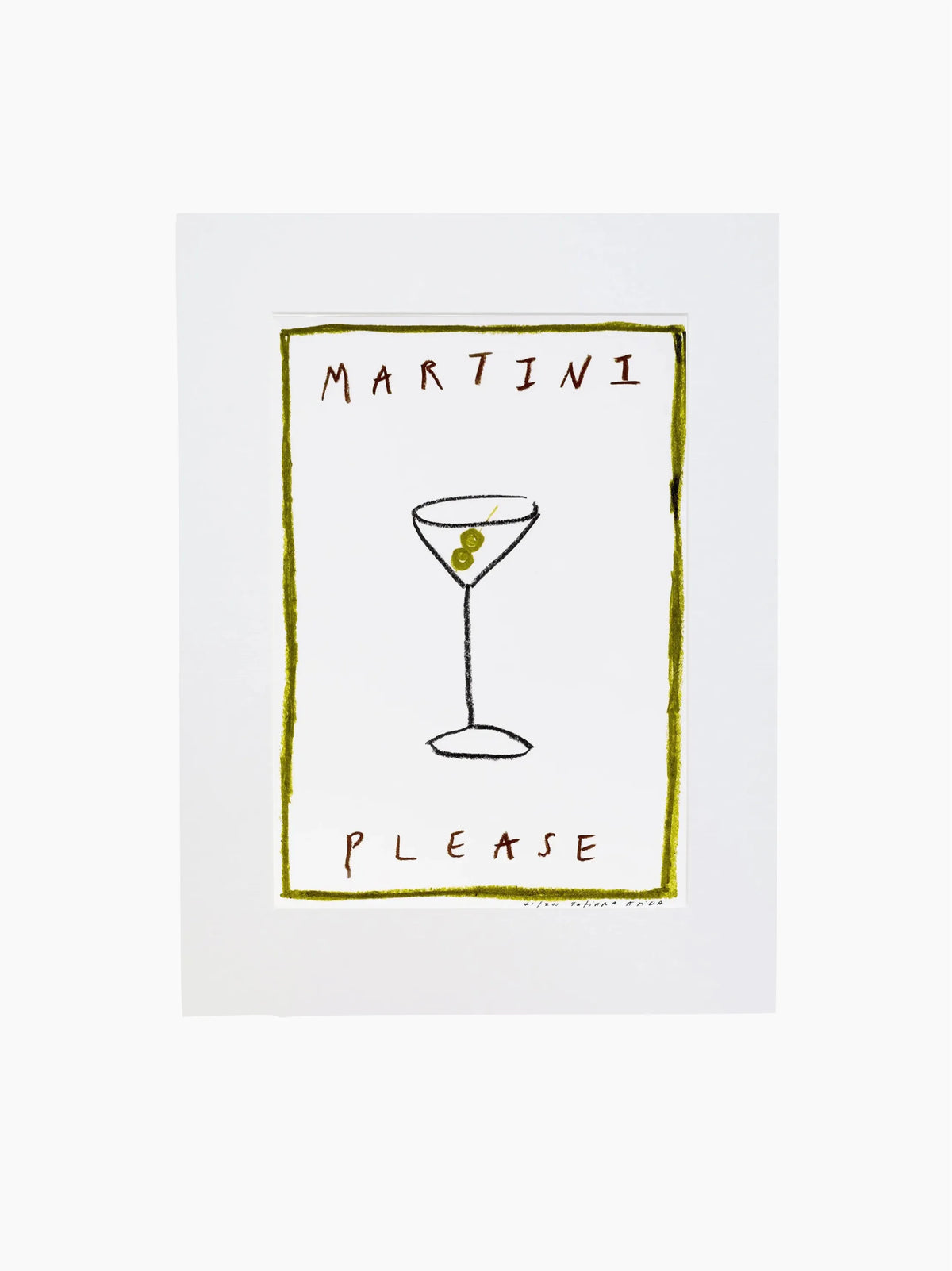 Martini Please Art Print