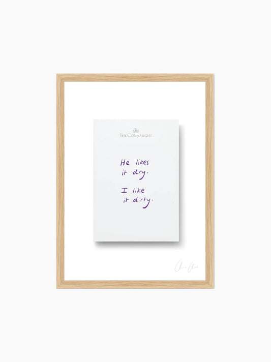 Notepad at The Connaught Framed Art Print
