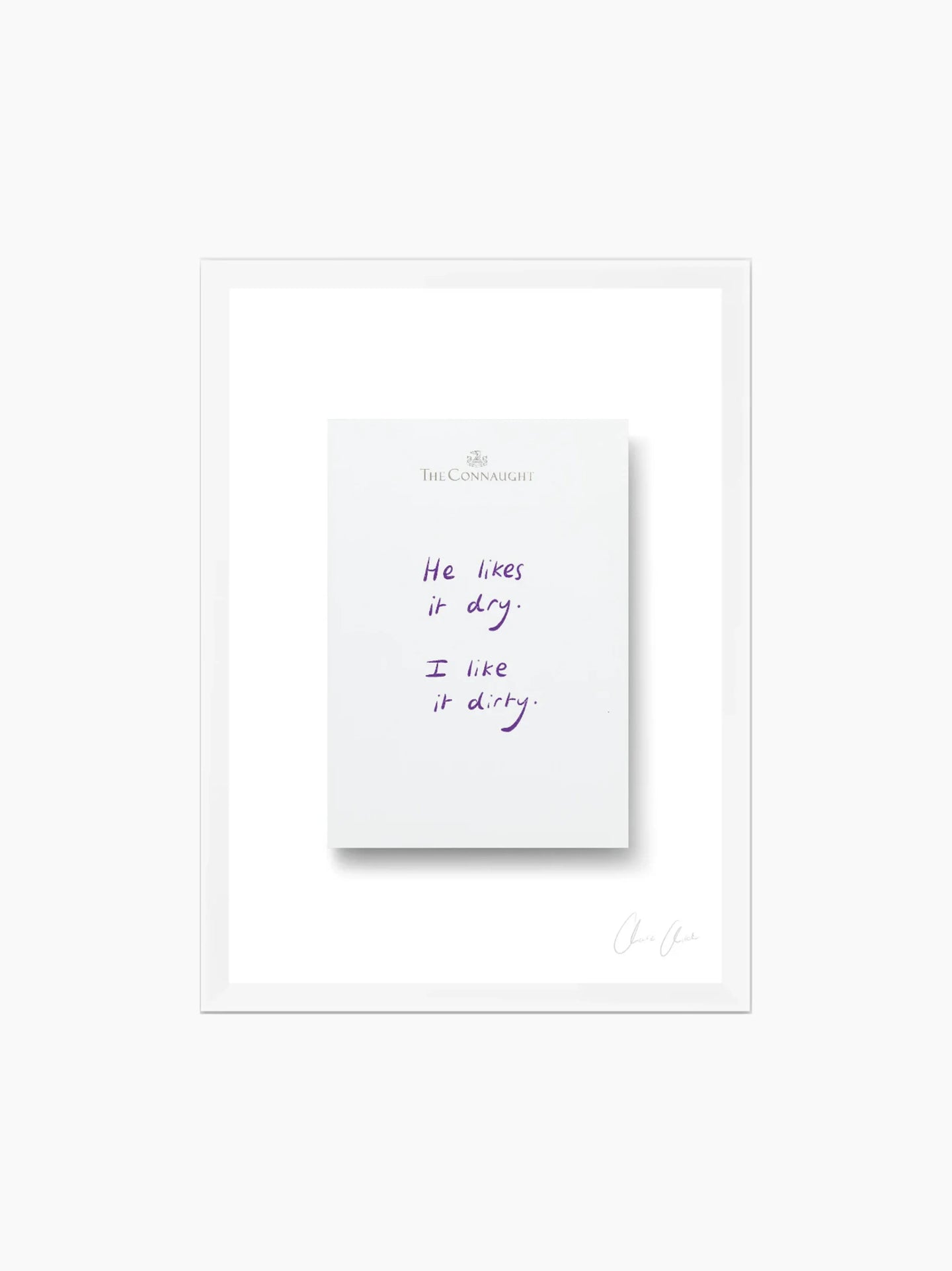 Notepad at The Connaught Framed Art Print