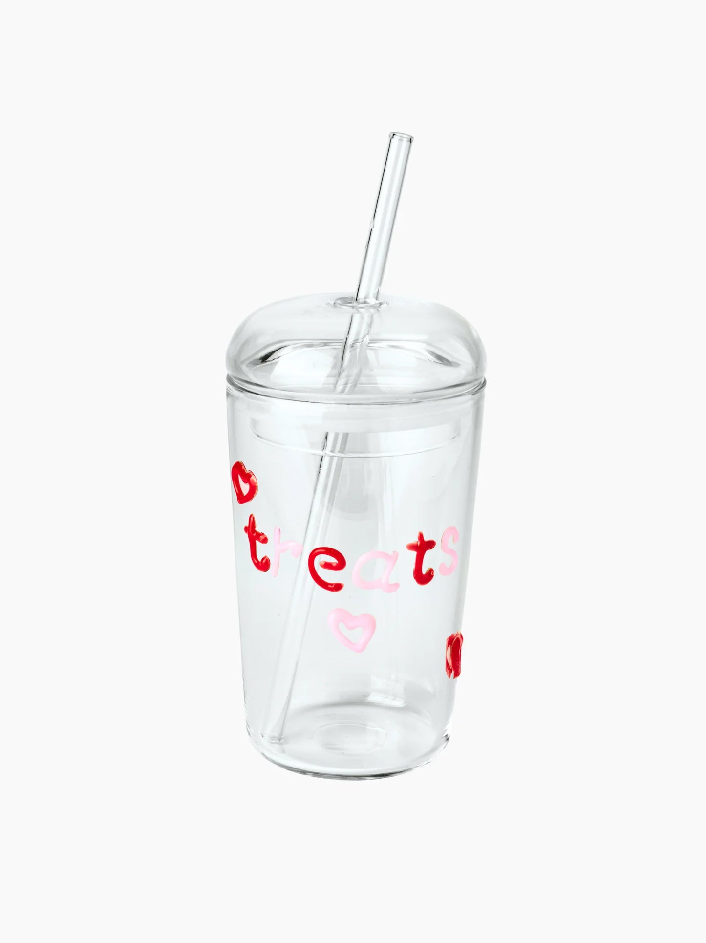 Treats Hearts Glass Tumbler