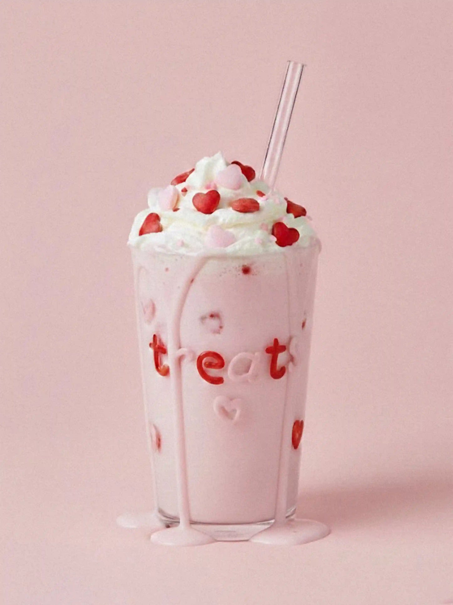 Treats Hearts Glass Tumbler
