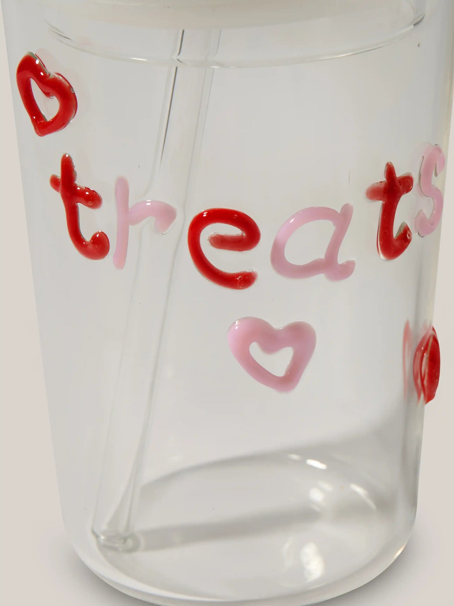 Treats Hearts Glass Tumbler