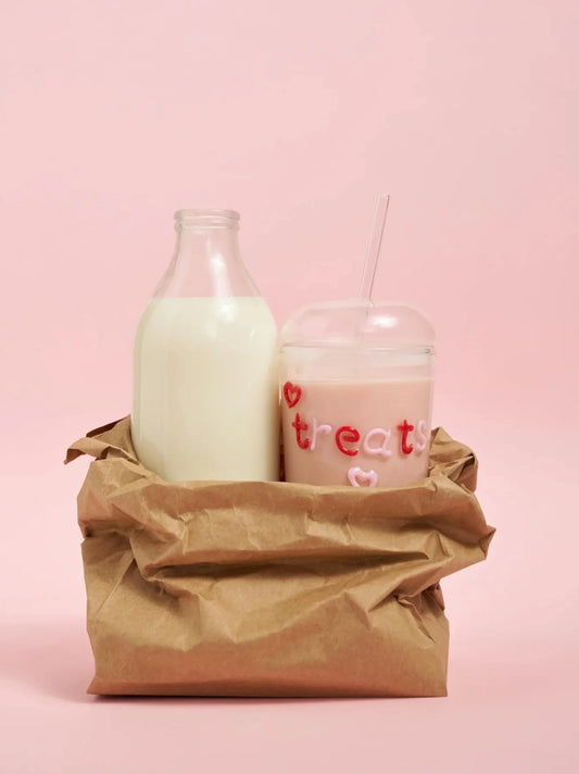 Treats Hearts Glass Tumbler