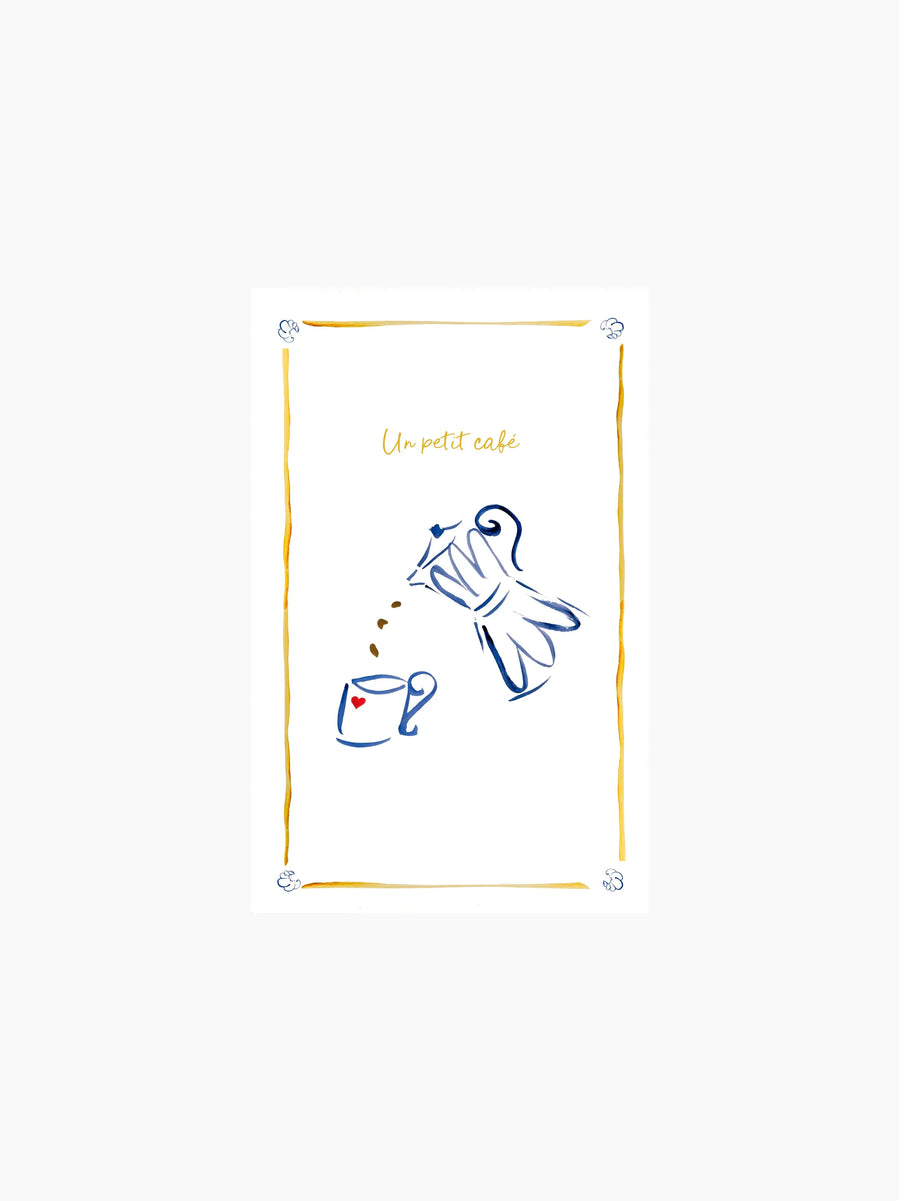 Un Petit Café Tea Towel