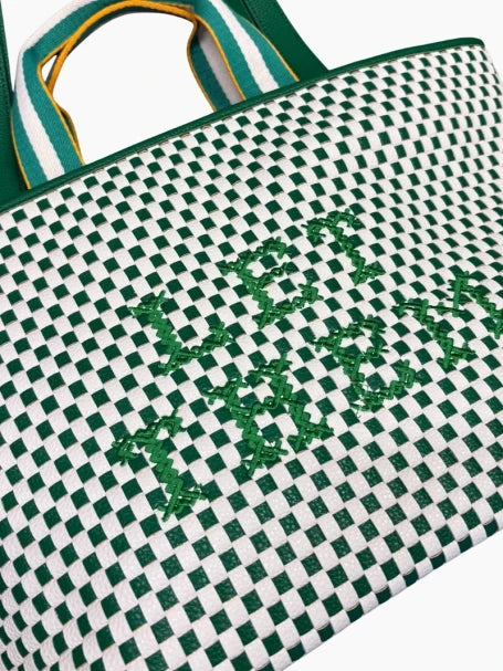 Let Them Embroidered Woven Bag