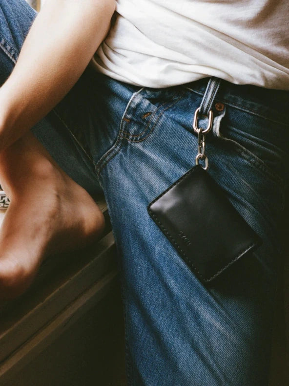 Black Leather Tobacco Pouch