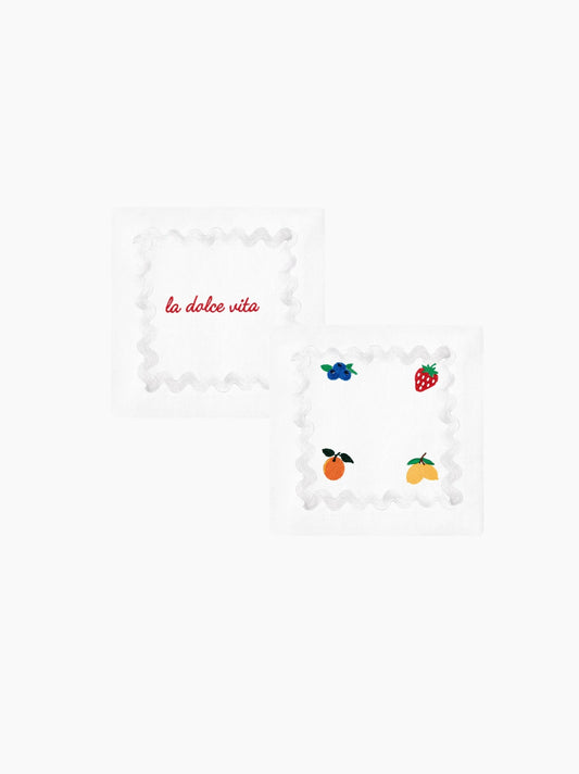 La Dolce Vita Cocktail Napkin Set of 2