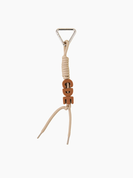 Beige Rope Letter Bag Charm