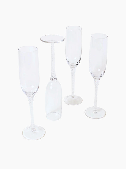 Clear Flutes Set of 4