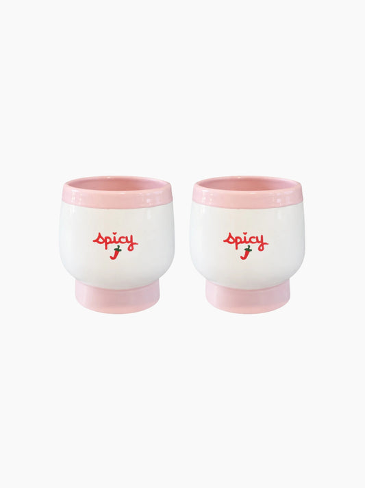 Pink Spicy Marg Cups Set of 2